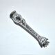 Rocaille sugar tongs in silver metal with lion claw medallion