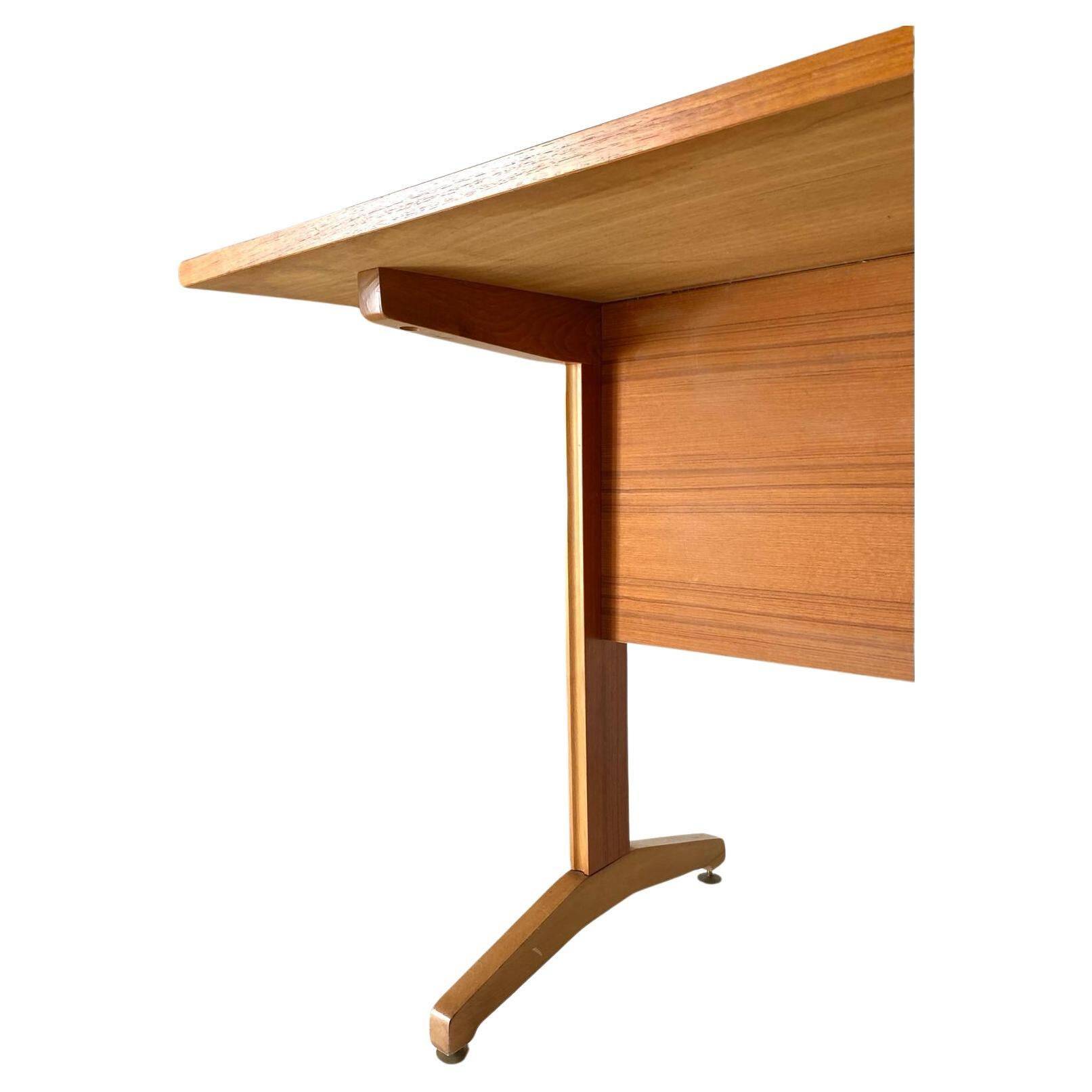 1960s scandinavian desk in teak wood