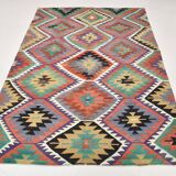 Kilim berbère vintage, Explosion de couleurs et charme artisanal, 166x230Cm