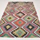Kilim berbère vintage, Explosion de couleurs et charme artisanal, 166x230Cm