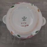 Flared bowl with CNP porcelain handles signed M.C.B. Noël 1980