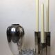 Silver metal vase