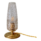 Vintage tulip table lamp in glass