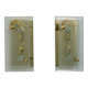 Pair of Mid-Century Modern Italian Crystal and Brass Sconces, 1970s