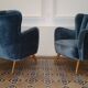 Superb pair Wing chair years 50 club chairs.