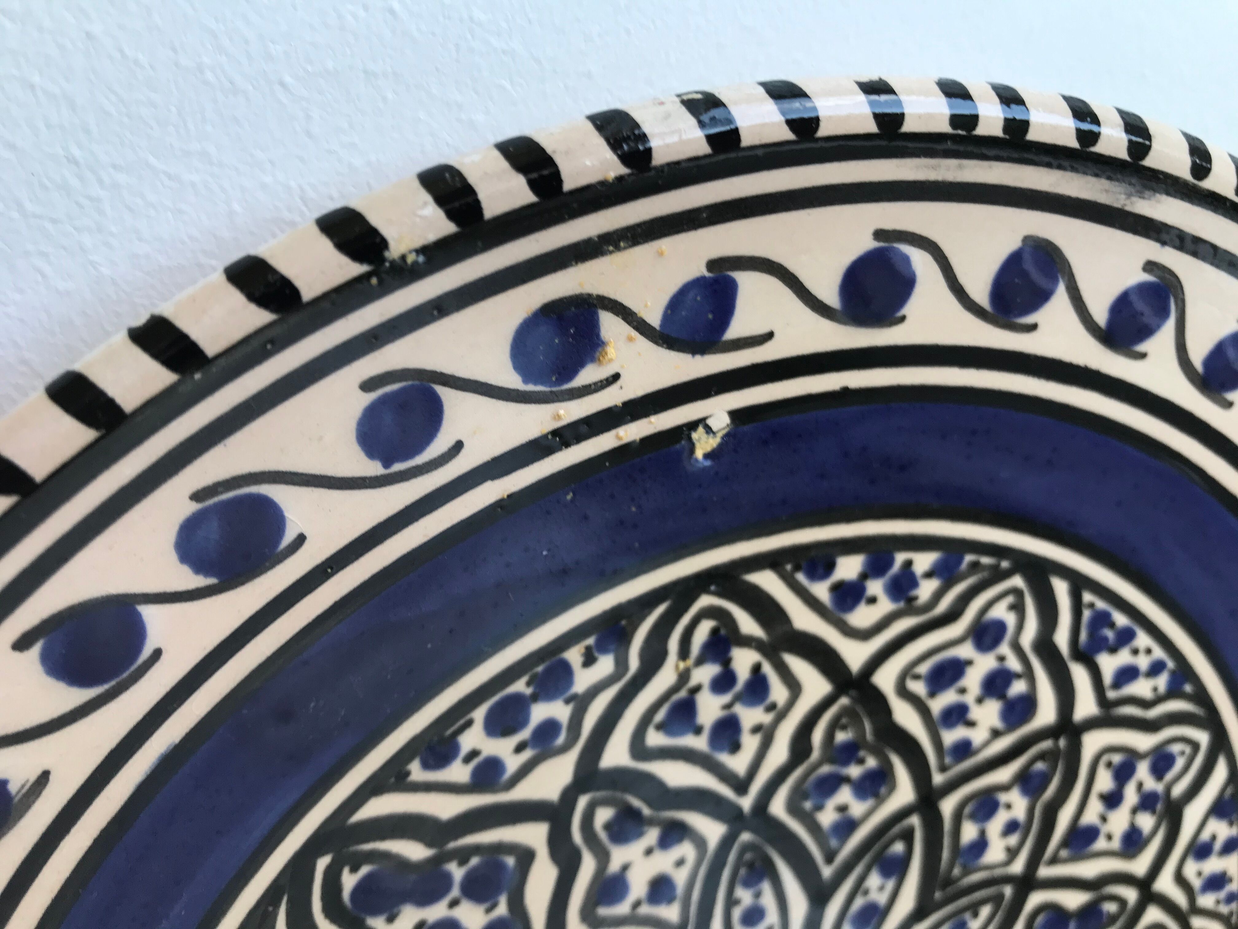 Moroccan ceramic dish handicraft Tamegroute "Aleya Slim"