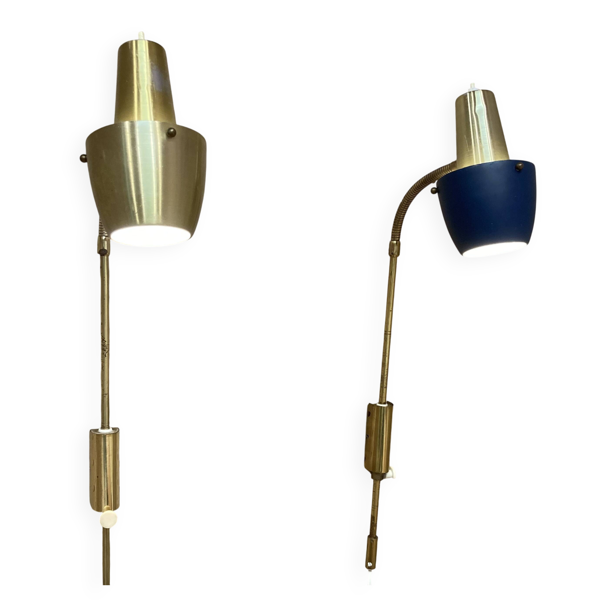 PAIRE D'APPLIQUES 1950 DESIGN SCANDINAVE.