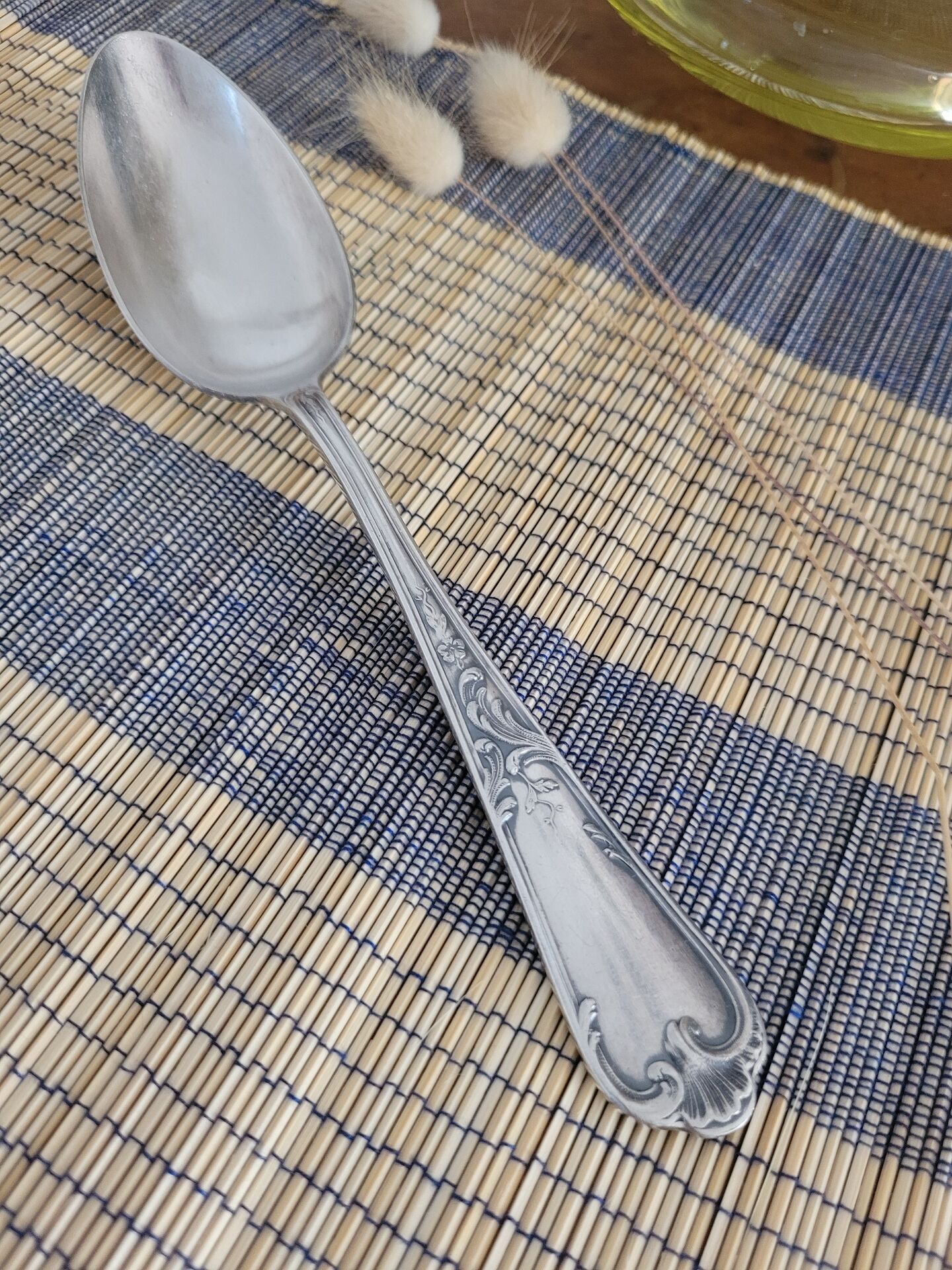 Grosse cuillère en métal argenté