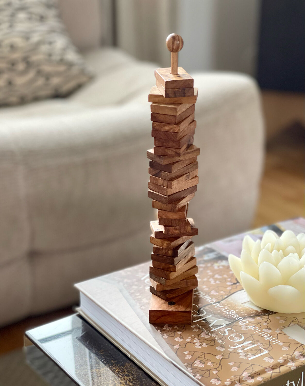 Vintage wooden domino game