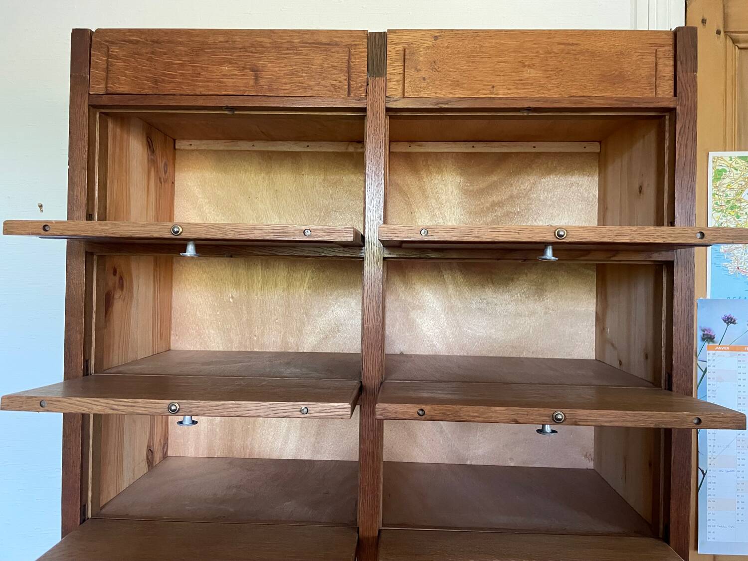 Oak storage cabinet