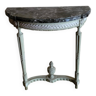 Louis XVI period console – Carved wood & Sainte-Anne marble – 18th century