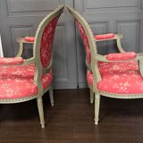 Pair of Louis XVI medallion armchairs