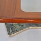 Midcentury Italian Dining Table in Mahogany, Brass, Marble.