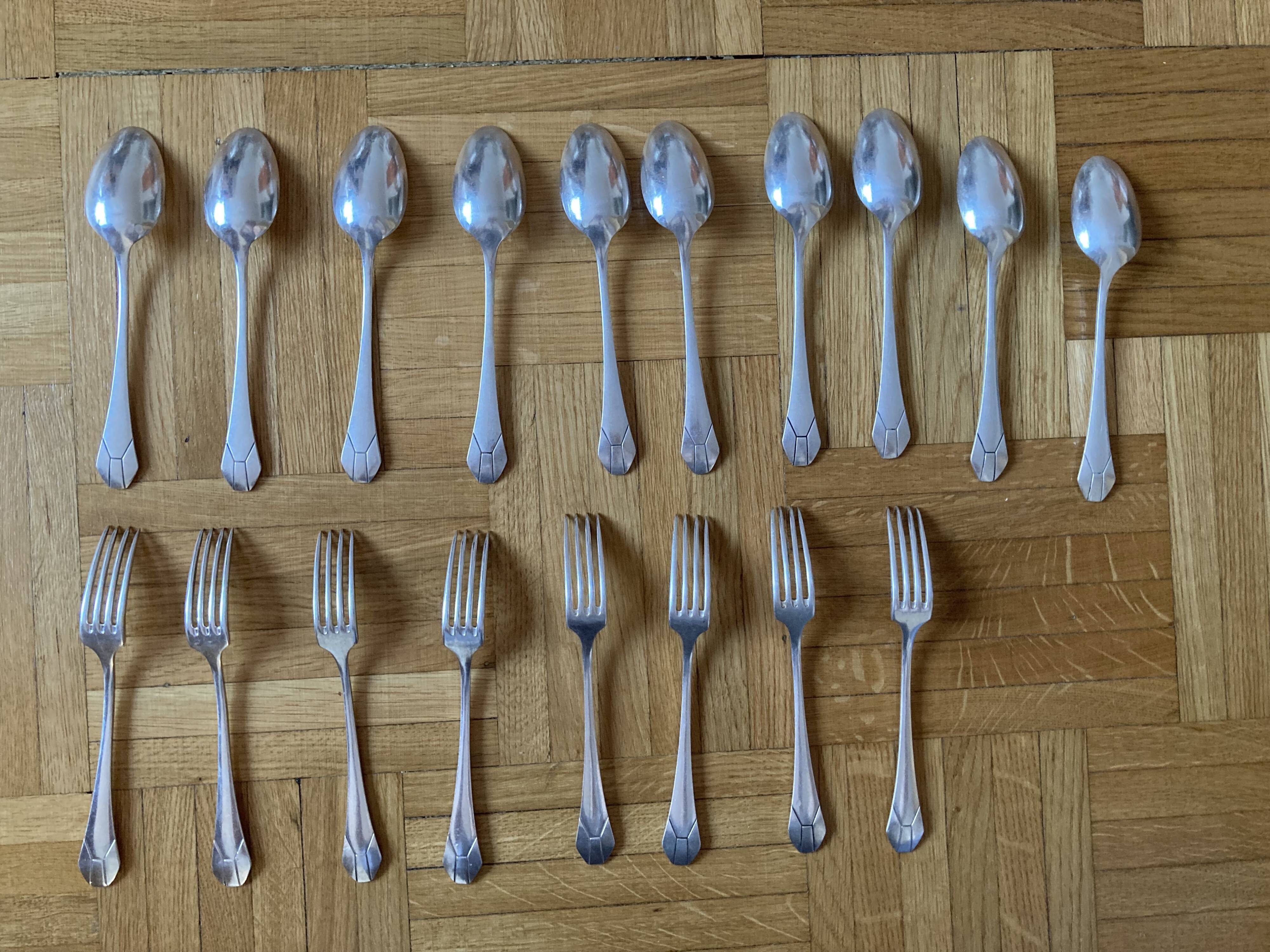 Bouillet Bourdelle silver-plated dessert cutlery