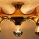 cosack gemini space age CEILING LIGHT - gold-colored - sputnik - 1970s