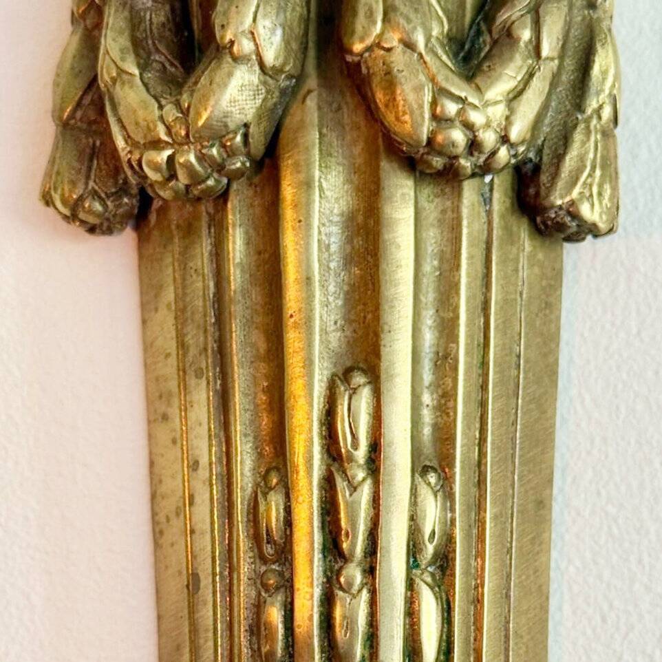 Pair of Mid-19th Century Napoleon III 2-Branch Gilt Bronze Candle Sconces