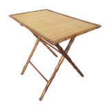 Napoleon III folding table in bamboo wood