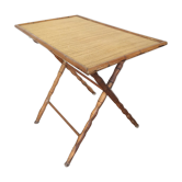 Napoleon III folding table in bamboo wood