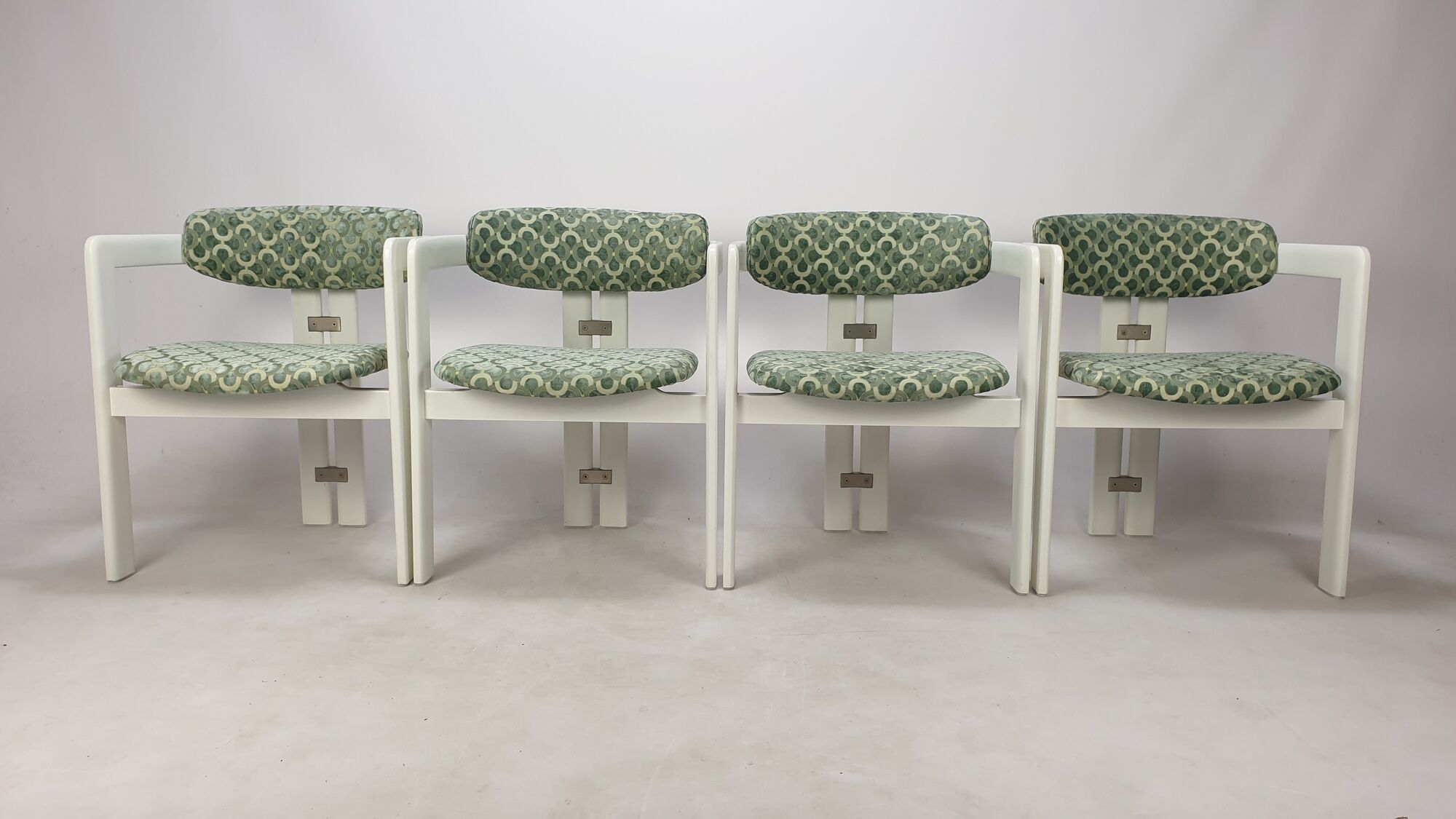 Augusto Savini for Pozzi Set of Four 'Pamplona' Chairs, Italy 1970's