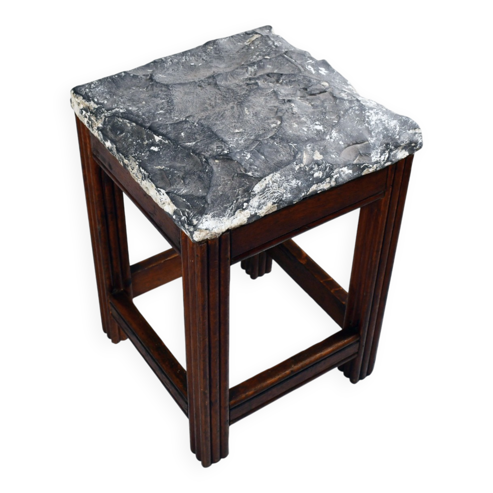 Tabourets vintage en pierre et bois x 1