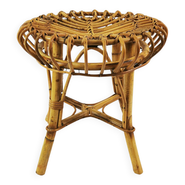 Tabouret en rotin et bambou par Franco Albini, Italie, années 1960 — Beyit