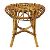 Rattan and bamboo stool, designed by Franco Albini, Italy, 1960s