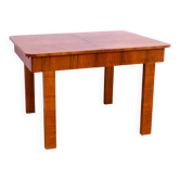Walnut adjustable dining table, 1930s, Czechoslovakia
