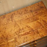 Large Victorian chest of drawers in solid pine from around 1880.