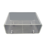 70s transparent plexiglass coffee table