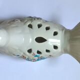 Vintage table flower dove in hand-painted ceramic flower decor