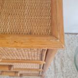 Vintage rattan chest of drawers