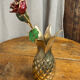 Pineapple vase in solid brass