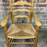 Paillé armchair in natural wood 1980