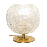 Vintage globe lamp in chiseled glass