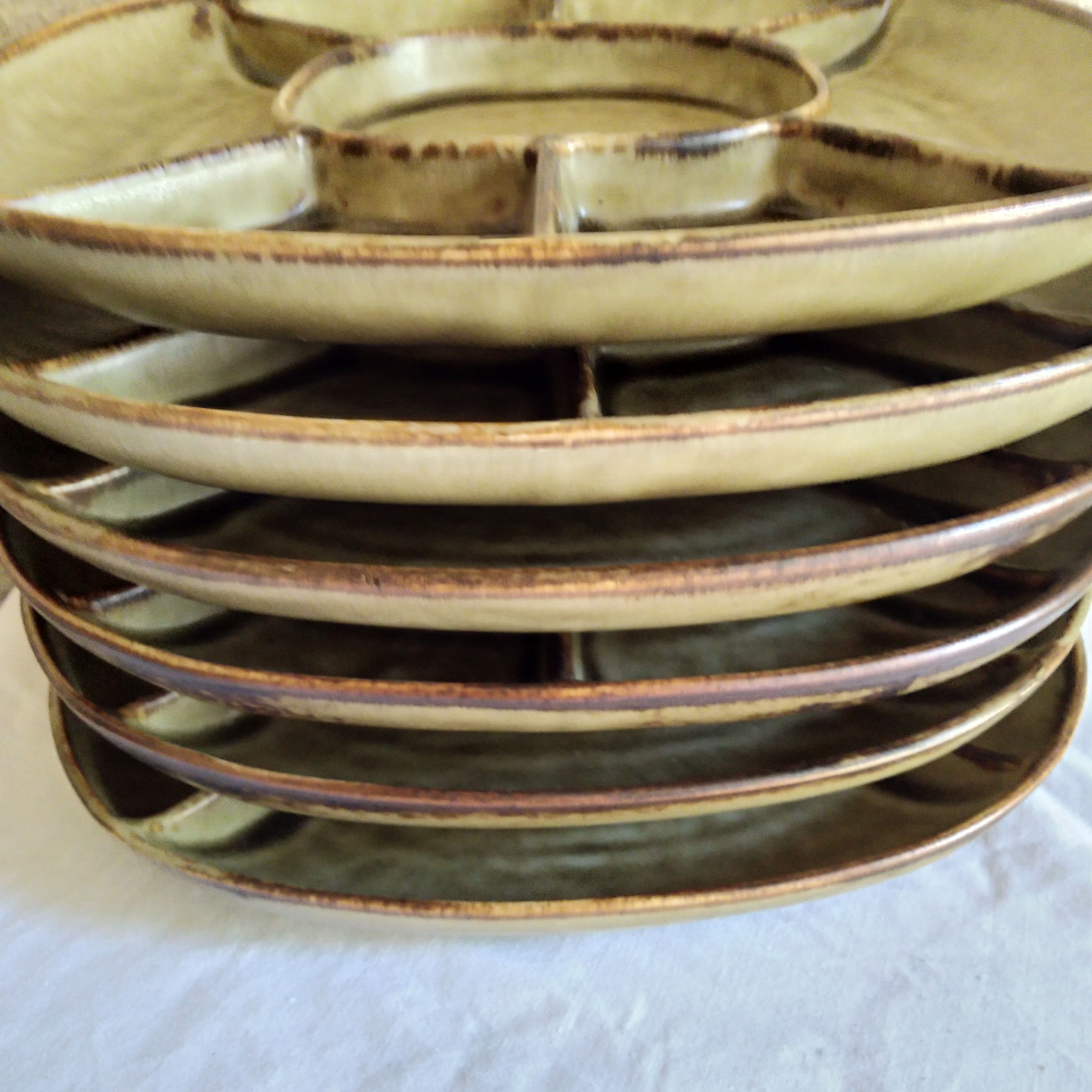 1970 ceramic tapas plates