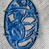 Dessous de plat fonte émaillée invicta chat bleu