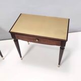 Pair of Beech and Ebonized Walnut Nightstands Attr. to Paolo Buffa, Italy