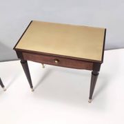 Pair of Beech and Ebonized Walnut Nightstands Attr. to Paolo Buffa, Italy