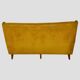 Mid-Century Three Seats Velvet Yellow Sofa, in the style of Gio Ponti