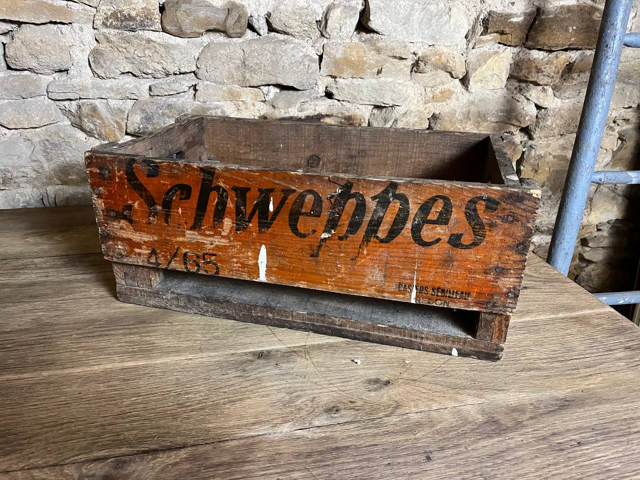 Schweppes wooden box