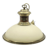 Marine pendant light in gilded brass Jean Paul Ryckaert