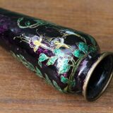 Enameled vase, art nouveau, Limoges, Jules Sarlandie