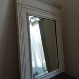 Beveled fireplace mirror