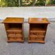 2 tables de chevet en pin massif style Louis XIV