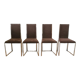 Set of 4 metal chairs and fabrics from the 80s