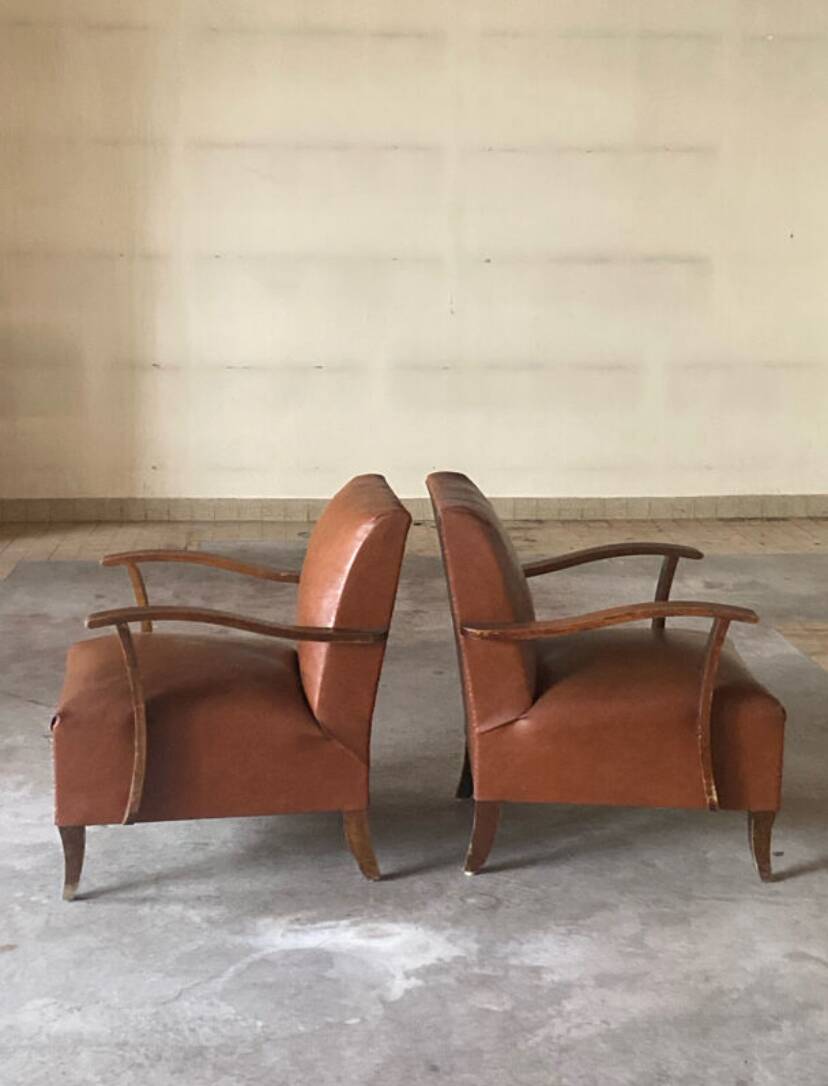 Paire de fauteuils, années 50