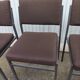 Set of 4 vintage chairs brown fabric