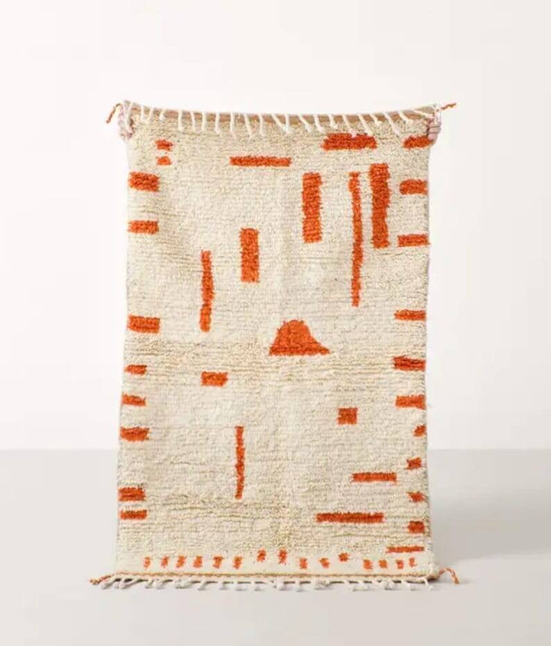 Moroccan rug in natural wool 250cmx150cm