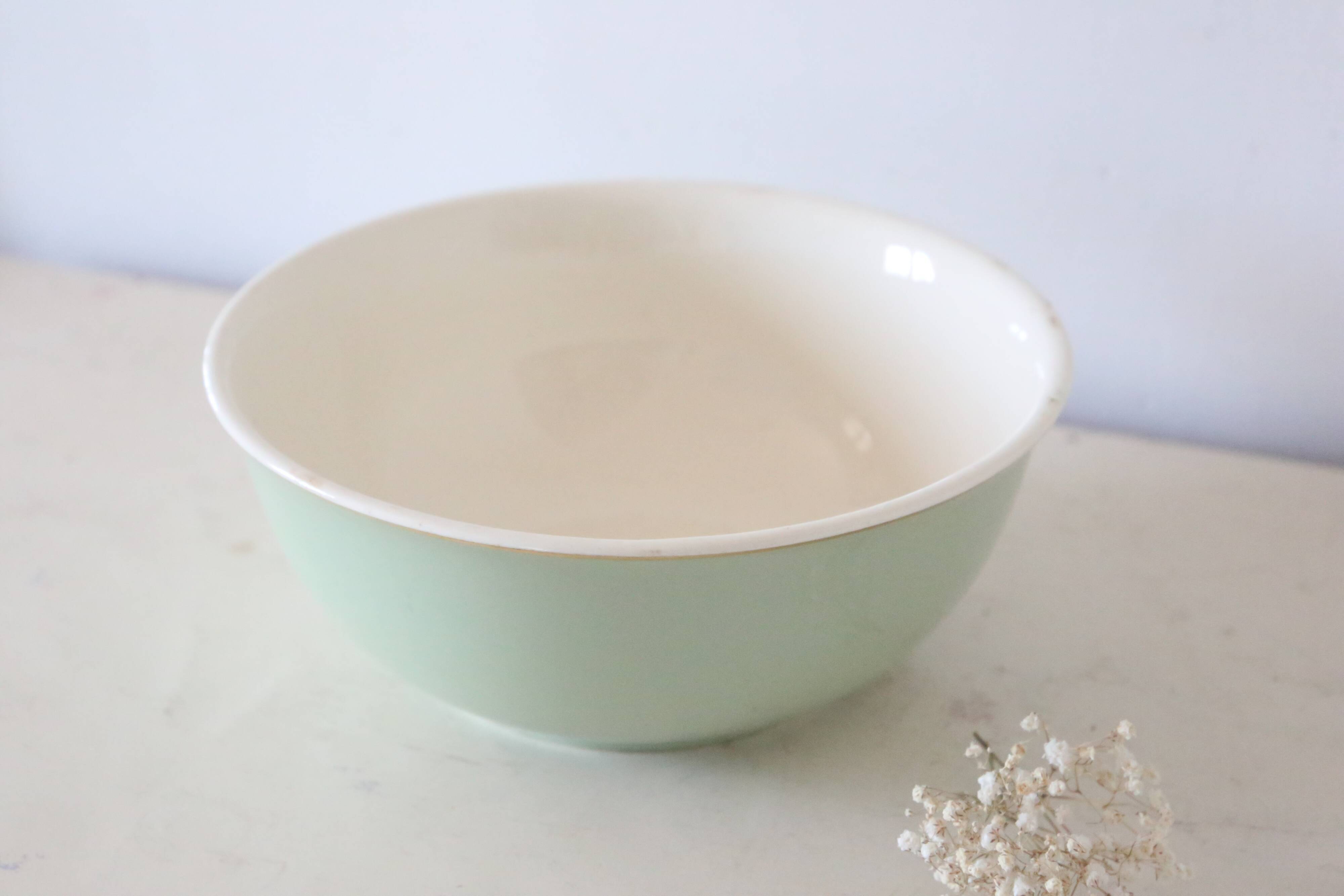 Green mint salad bowl, Villeroy and Boch, vintage