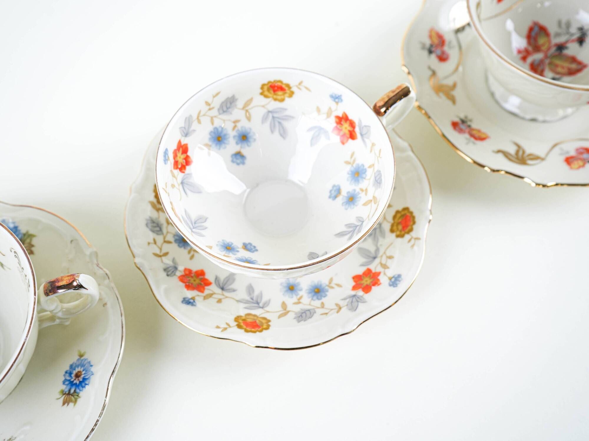 Set of porcelain cups, German design, 20th century, made in Germany
